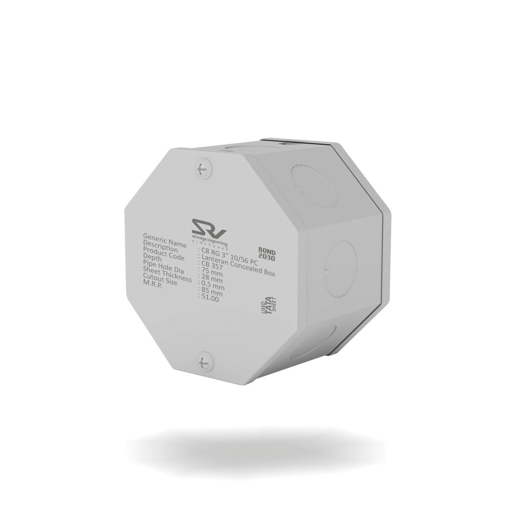 CONCEALED BOX 3" RANGE SRV