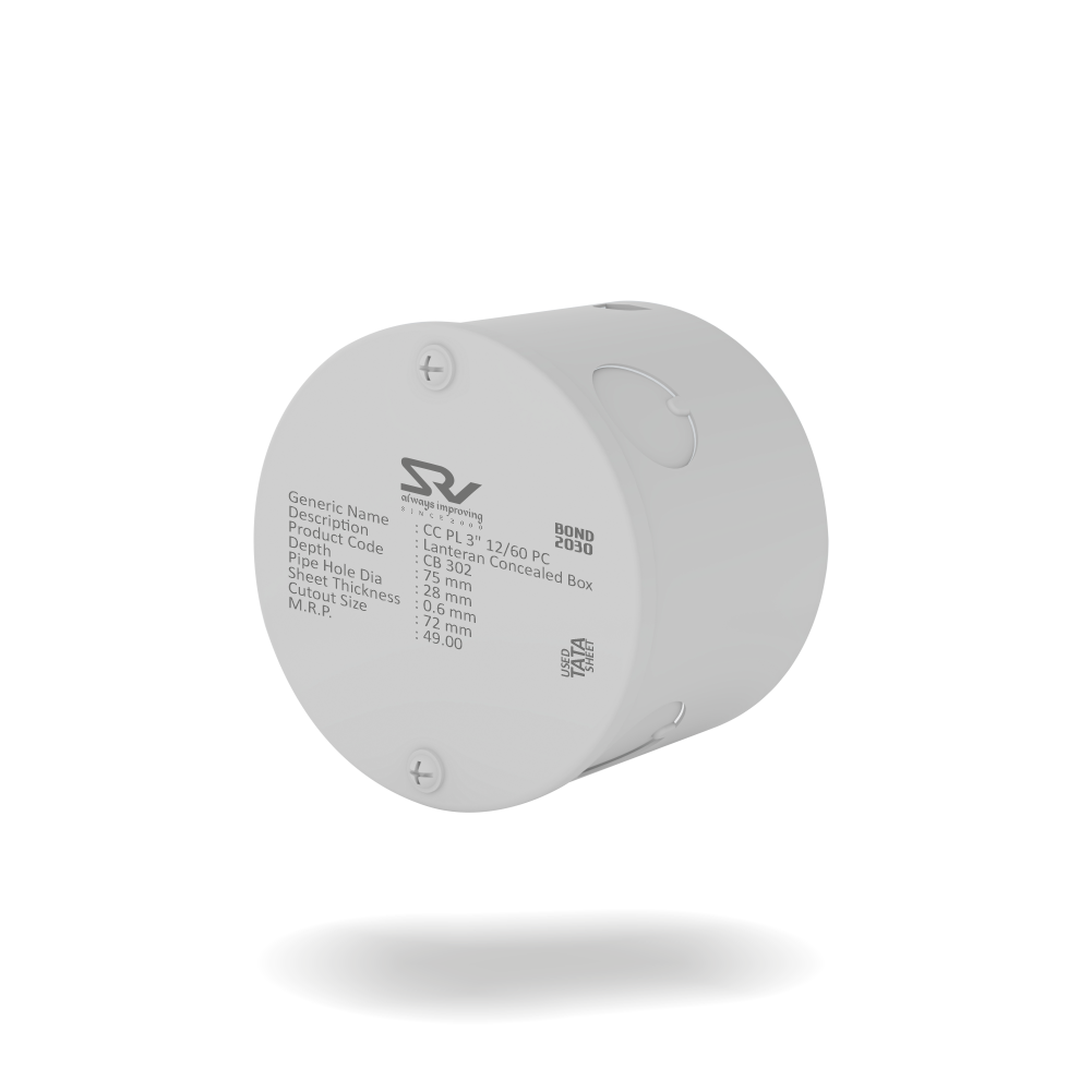 CONCEALED BOX 3" RANGE SRV